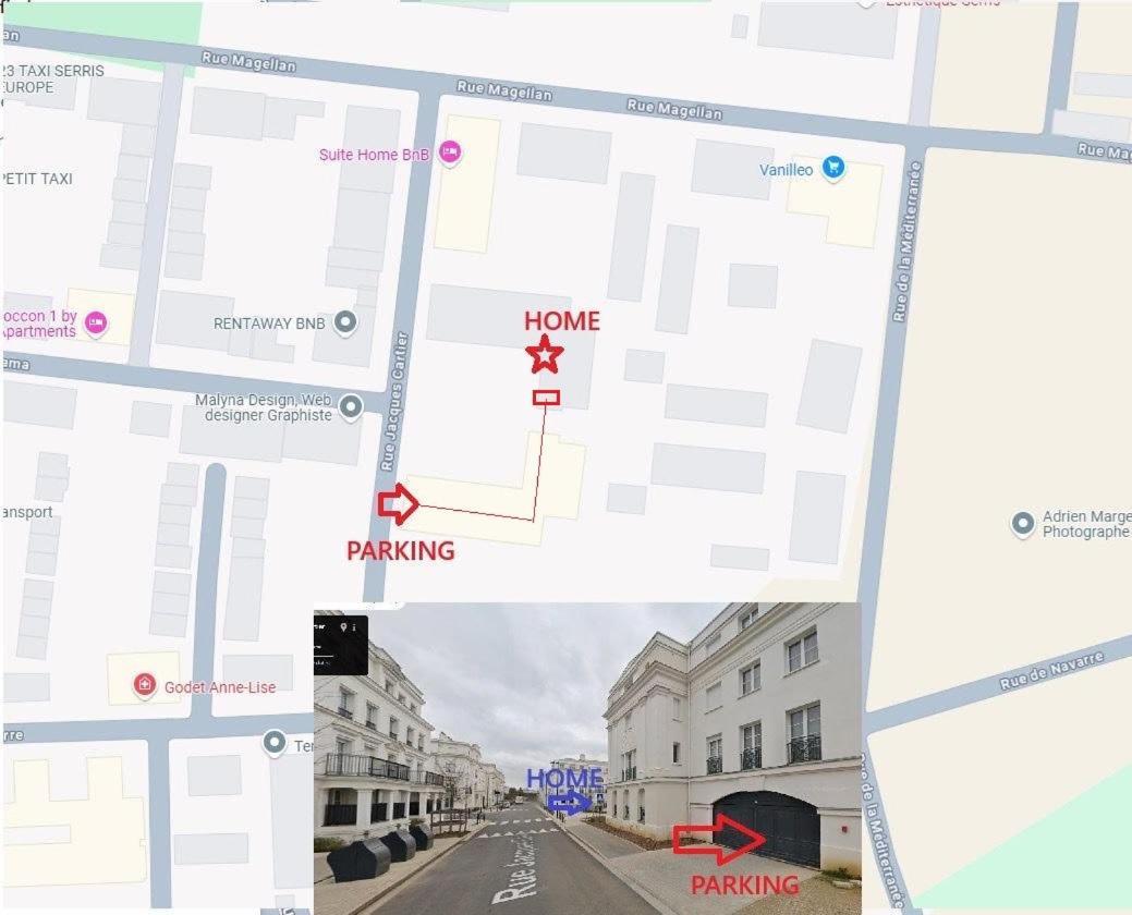 Le Cartier Appt F3, 7Mn Disneyland, Parking,Terrace Serris Bagian luar foto